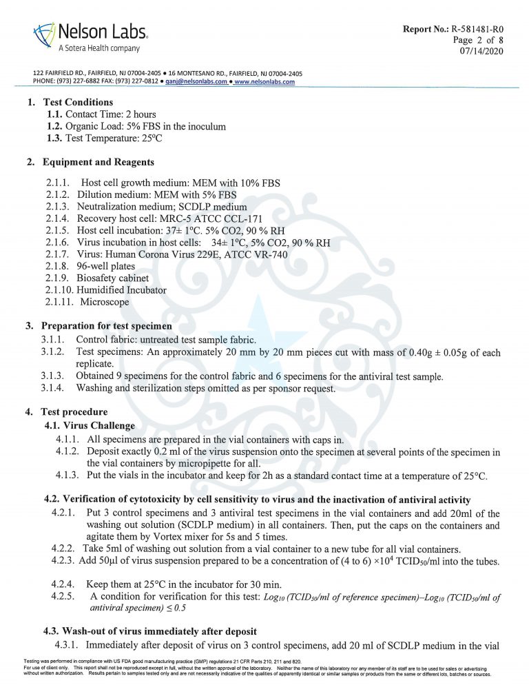 Test report -Human Corona Viraus (229E) ISO 18184 Multi Surface Self Protecting Nano Coating_002